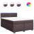 Pat box spring cu saltea, maro închis, 140x200 cm, textil GartenMobel Dekor