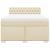 Pat box spring cu saltea, crem, 140x200 cm, textil GartenMobel Dekor