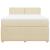 Pat box spring cu saltea, crem, 140x200 cm, textil GartenMobel Dekor
