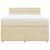 Pat box spring cu saltea, crem, 140x200 cm, textil GartenMobel Dekor