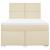 Pat box spring cu saltea, crem, 140x200 cm, textil GartenMobel Dekor