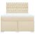 Pat box spring cu saltea, crem, 140x200 cm, textil GartenMobel Dekor