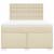 Pat box spring cu saltea, crem, 140x200 cm, textil GartenMobel Dekor