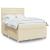 Pat box spring cu saltea, crem, 140x200 cm, textil GartenMobel Dekor