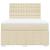 Pat box spring cu saltea, crem, 140x200 cm, textil GartenMobel Dekor