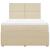 Pat box spring cu saltea, crem, 140x200 cm, textil GartenMobel Dekor