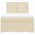 Pat box spring cu saltea, crem, 140x200 cm, textil GartenMobel Dekor