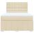 Pat box spring cu saltea, crem, 140x200 cm, textil GartenMobel Dekor