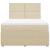 Pat box spring cu saltea, crem, 140x200 cm, textil GartenMobel Dekor