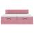 Cadru de pat otoman cu saltele Roz 160x200cm catifea GartenMobel Dekor