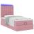 Cadru de pat otoman cu saltele Roz 80x200cm catifea GartenMobel Dekor