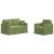 Canapea 2 pcs Verde deschis GartenMobel Dekor