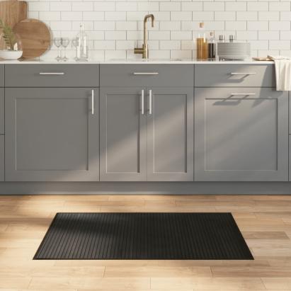 Covor dreptunghiular, negru, 60x100 cm, bambus GartenMobel Dekor