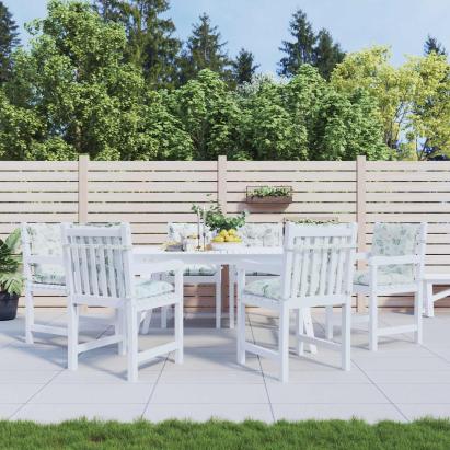 Pernă pentru scaun Lowback 6 pcs Alb 100 x 50 x 7 cm oxford GartenMobel Dekor