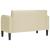 Canapea Loveseat crem 110 cm piele artificială GartenMobel Dekor
