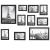 Set 10 rame foto de perete, colaj de 10 fotografii, diferite dimensiuni, negru Household NewTrend
