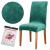 Husa pentru scaun catifelata, marime universala, poliester si spandex, verde Household NewTrend
