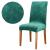 Husa pentru scaun catifelata, marime universala, poliester si spandex, verde Household NewTrend