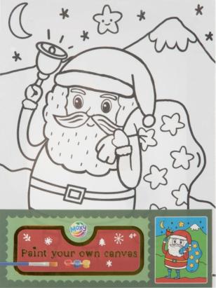 Set pictura pe panza - Vine Craciunul PlayLearn Toys