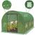 Sera de gradina, tip tunel cu cadru metalic, 300x200cm, verde, 6mp, fereastra suplimentara spate Household NewTrend