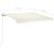 Copertină retractabilă manual cu LED, crem, 350x250 cm GartenMobel Dekor