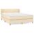 Pat box spring cu saltea, crem, 140x200 cm, textil GartenMobel Dekor