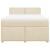 Pat box spring cu saltea, crem, 140x200 cm, textil GartenMobel Dekor
