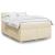 Pat box spring cu saltea, crem, 140x200 cm, textil GartenMobel Dekor