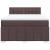 Pat box spring cu saltea, maro închis, 140x200 cm, textil GartenMobel Dekor