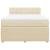 Pat box spring cu saltea, crem, 140x200 cm, textil GartenMobel Dekor