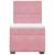 Pat box spring cu saltea, roz, 80x200 cm, catifea GartenMobel Dekor