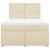 Pat box spring cu saltea, crem, 140x200 cm, textil GartenMobel Dekor
