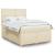 Pat box spring cu saltea, crem, 140x200 cm, textil GartenMobel Dekor