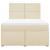 Pat box spring cu saltea, crem, 140x200 cm, textil GartenMobel Dekor