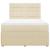 Pat box spring cu saltea, crem, 140x200 cm, textil GartenMobel Dekor