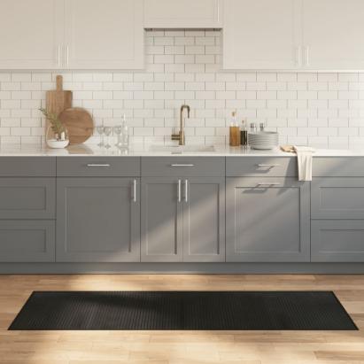 Covor dreptunghiular, negru, 60x200 cm, bambus GartenMobel Dekor