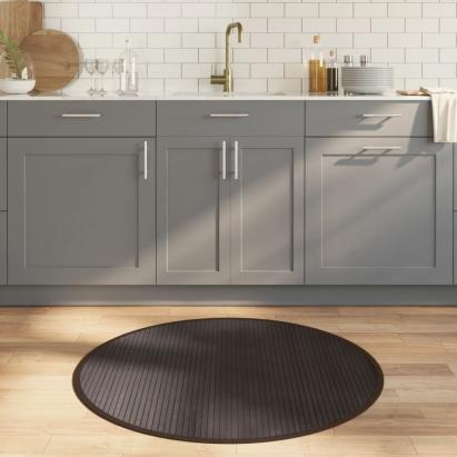 Covor rotund, maro închis, 100 cm, bambus GartenMobel Dekor