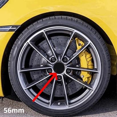 Set 4 capace centrale pentru jante aliaj, diametru 56 mm, culoare negru FAVLine Selection