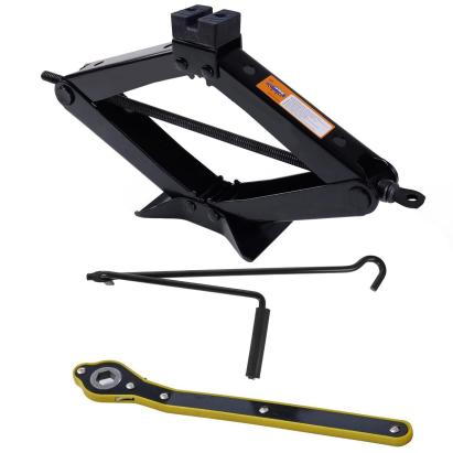 Set cric Siegbert 2T tip foarfeca si cheie roti tip clichet Automobile ProTravel