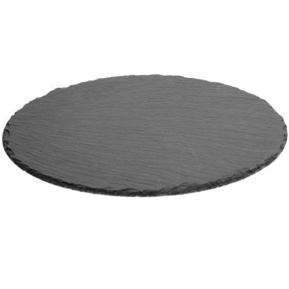 Platou servire Atmosphera ardezie, diametru 22 cm, negru Household NewTrend