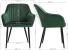 SONGMICS Scaun living tapitat din catifea cu cotiere, sarcina 120 kg, 63x60x85 cm, verde Household NewTrend