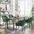 SONGMICS Scaun living tapitat din catifea cu cotiere, sarcina 120 kg, 63x60x85 cm, verde Household NewTrend