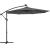 SONGMICS Umbrela de gradina cu brat lateral banana, 300cm, cu iluminare LED solara, gri Household NewTrend