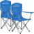SONGMICS Set 2 scaune pliabile de camping sau pescuit, suport pahar, maxim 150kg, albastru Household NewTrend
