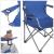 SONGMICS Set 2 scaune pliabile de camping sau pescuit, suport pahar, maxim 150kg, albastru Household NewTrend