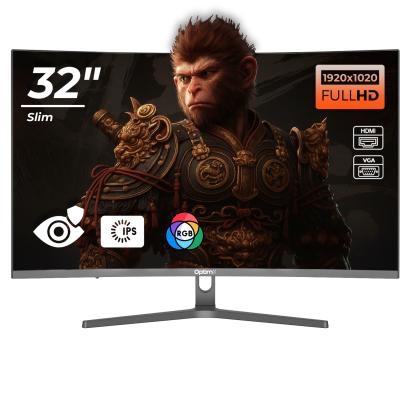 Monitor LED Gaming Curbat 32 inch OptimX MT32J, Full HD 1920x1020 VGA, HDMI, Slim, RGB Light NewTechnology Media