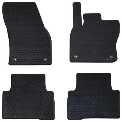 Covor pentru mașină 4 pcs Negru VW TIGUAN , pentru TOURAN TPE GartenMobel Dekor