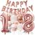 Set 53 baloane si decoratiuni Aniversare Majorat 18 Ani, rose auriu Household NewTrend