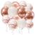 Set 53 baloane si decoratiuni Aniversare Majorat 18 Ani, rose auriu Household NewTrend