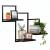 Raft de perete cu 3 polite din MDF si cadru metalic, 58x21x50 cm, negru Household NewTrend